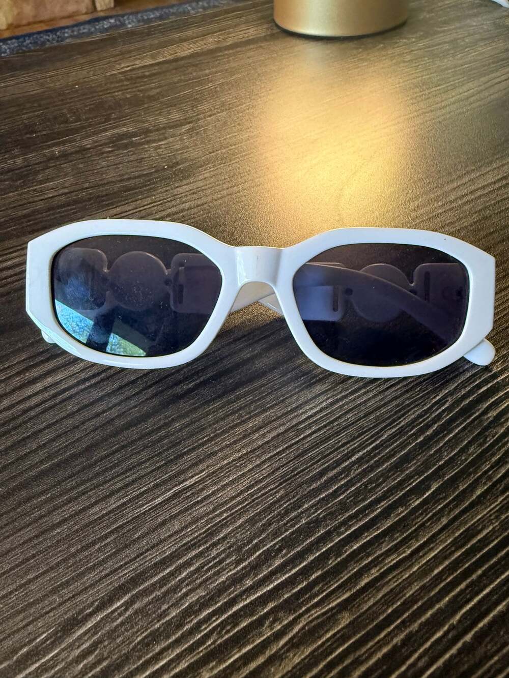 Designer Sunshine Medallion Rectangle Posh Girly Sunglasses